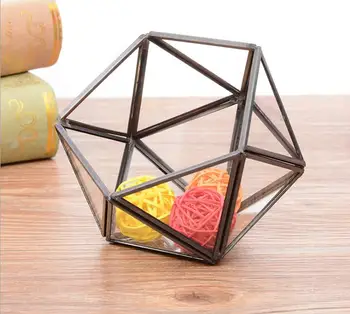 

Modern Artistic Clear Glass Geometric Terrarium Box Plant Planter Jewelry Candle Holder Gift Home Decor