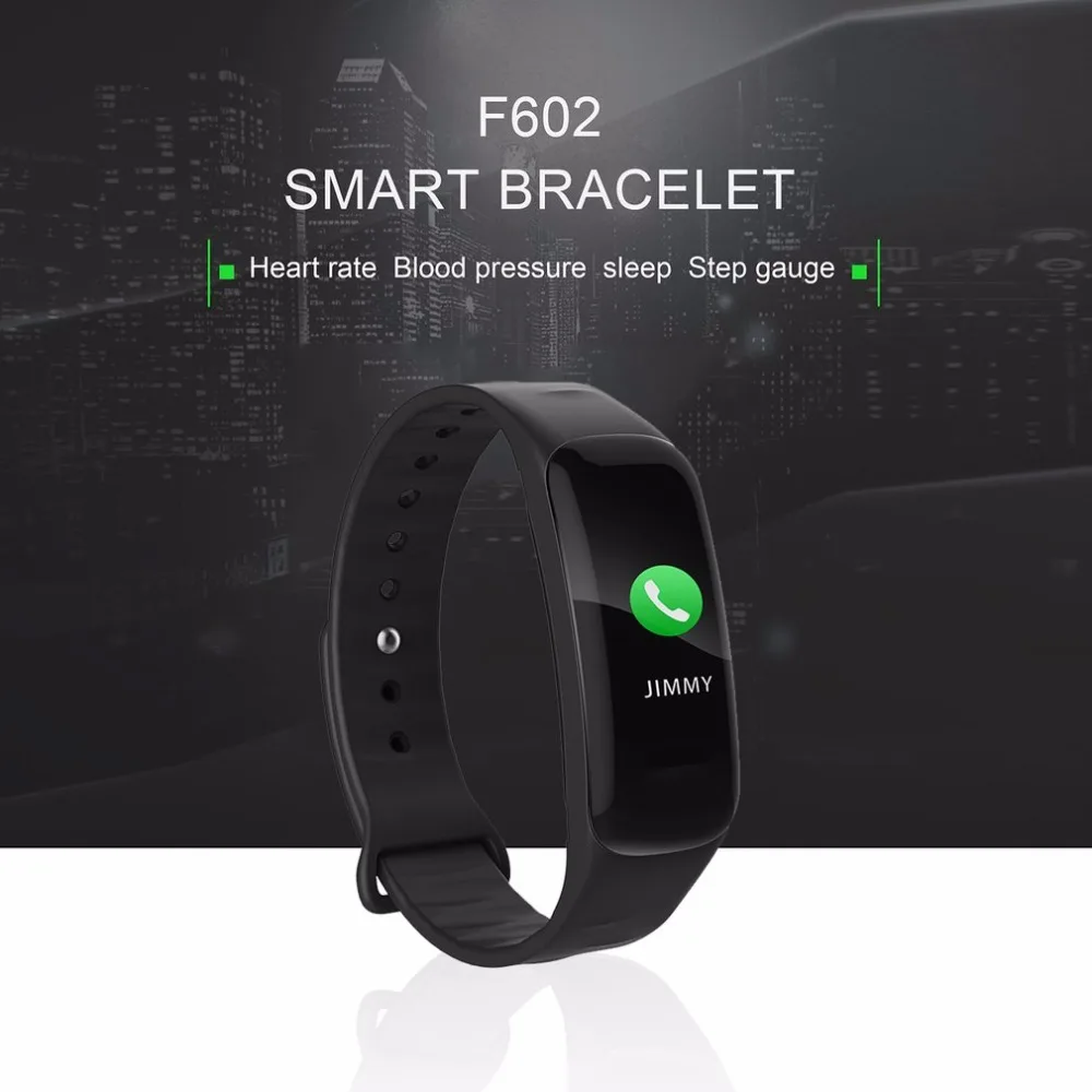 

GEJIAN 0.96 Smart Bracelet Pedometer Bluetooth Wristbands Fitness Tracker Static Blood Heart Rate Monitor Waterproof F602