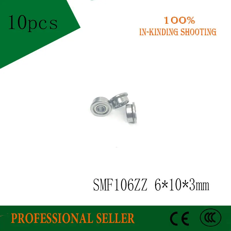 10 шт./лот SMF106ZZ smf106 zz F676ZZ LF1060ZZ 6*10*11,2*3*0,6 мм фланцевый шариковый подшипник