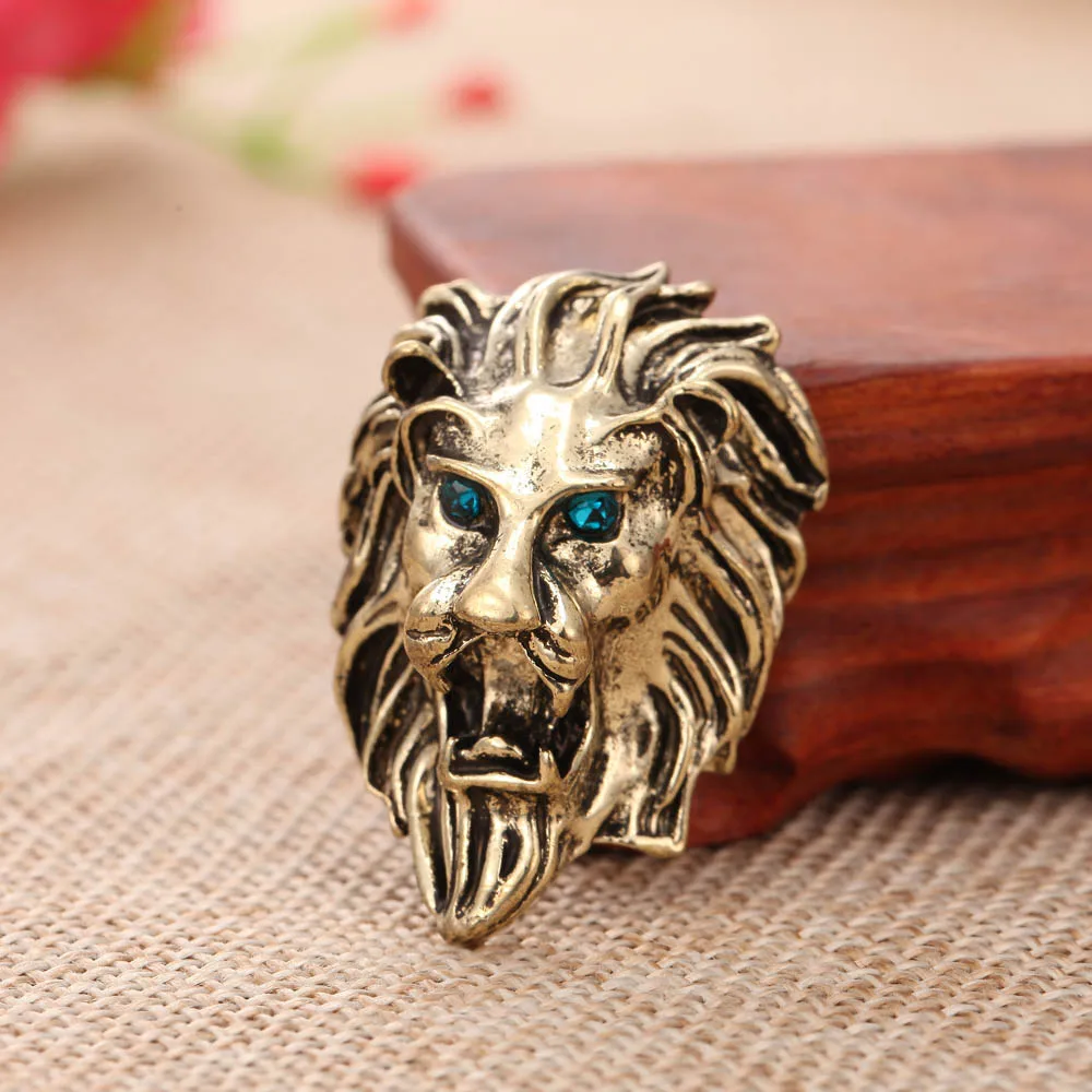 

1PCS Vintgae Snap Jewelry Big Gold Color Lion's Head 18MM 20MM Metal Snap Button Fit Snap Bracelet Necklace for Women Men Gifts