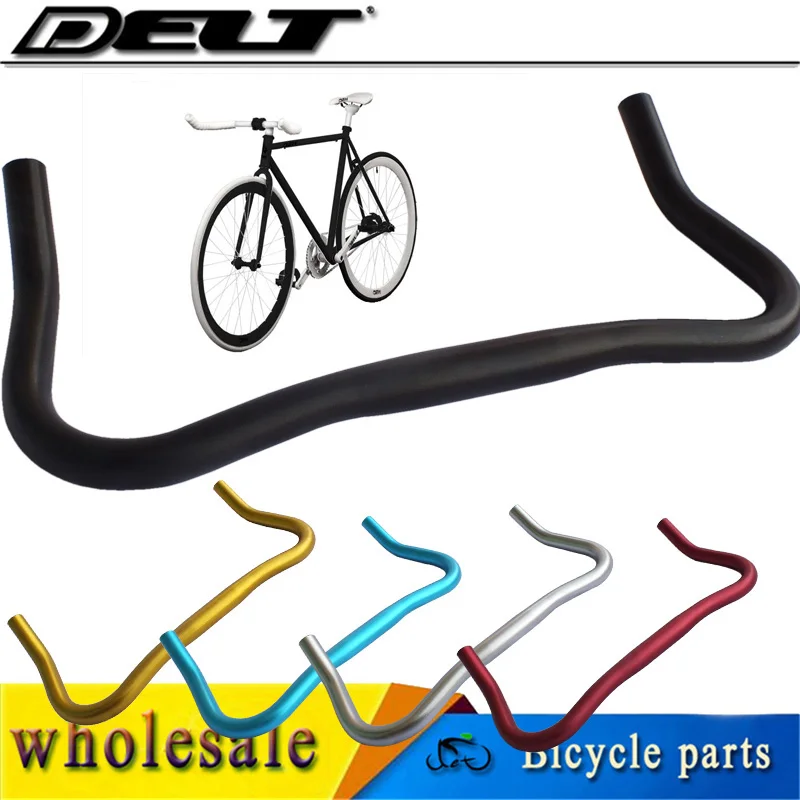 

5 colors Road Fixed gear bike bicycle Drop Bar handlebar Bullhorn Bar 25.4x22.2 x420mm parts wholesale