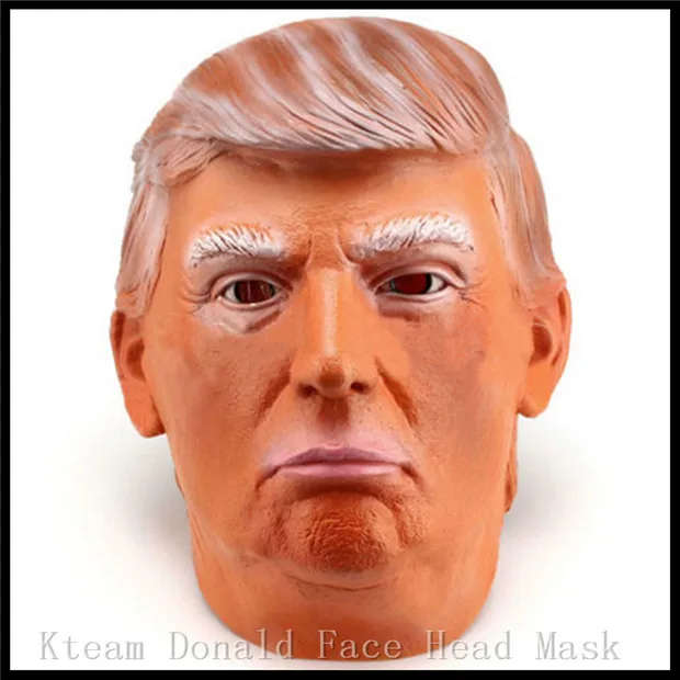 

High Quality 1 PC New USA President Donald Trump Face Mask Billionaire Presidential Costume Latex Halloween Decoration Man Mask