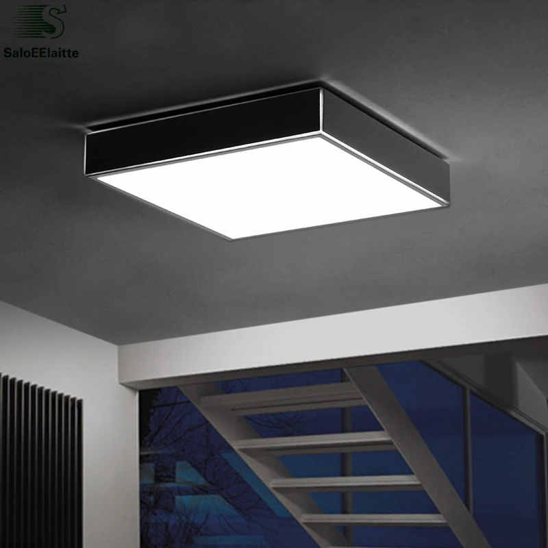 

Modern Geometric Square Dimmable Led Ceiling Lamp Bedroom Minimalism Remote Control Luminaires Ceiling Lamp Fixtures Lamparas