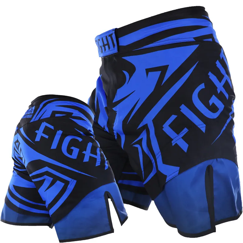 Billige Blue shadow MMA Grappling Shorts Kick Boxing Käfig Kampf Muay Thai Training Kampfkunst Kampf Hosen