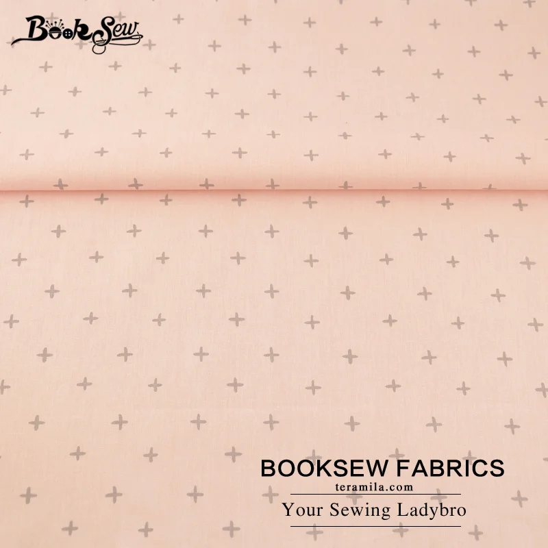 Booksew розовая 100% хлопчатобумажная ткань с перекрестными узорами лоскутный
