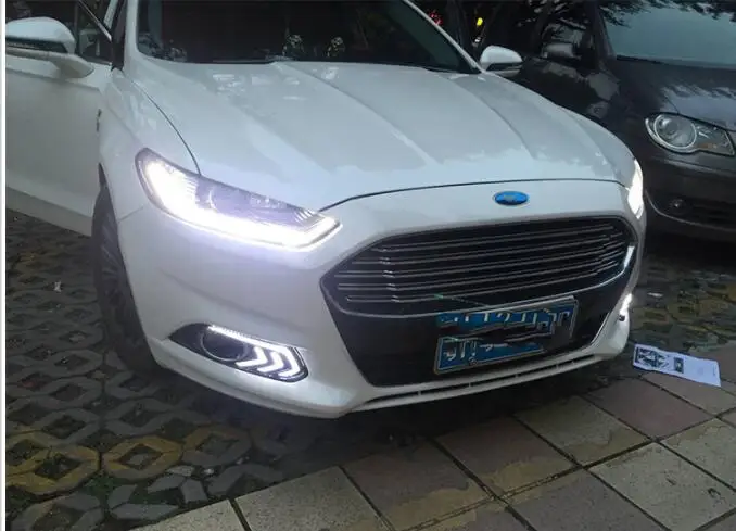 1 комплект для Ford Mondeo Fusion 2013- светодиодный DRL дневного света водонепроницаемый сигнальный Стайлинг