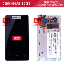 100 Tested Original AMOLED 800x480 Display For NOKIA Lumia 800 Screen LCD Touch Screen with frame