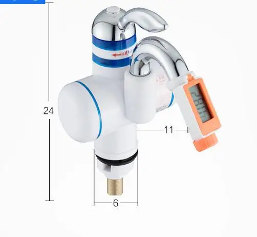 Цифровой температурный кран Мгновенный водонагреватель 3000 Вт с защитой от утечки - Цвет: water from bottom