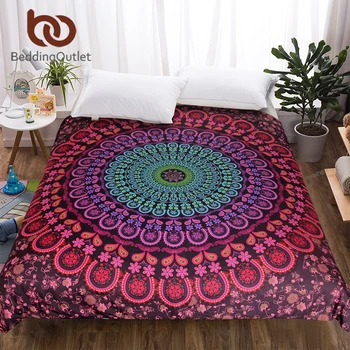 

BeddingOutlet Removable Duvet Cover Mandala Bedspreads Bohemian Printed Bedding Coverlets Boho Quilt Cover 1-Piece High Quality