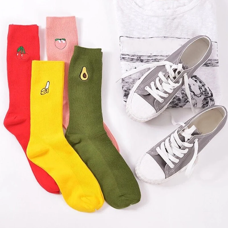 

New Arrival Cotton Cute Stockings warm and comfortable fruit Printing Women