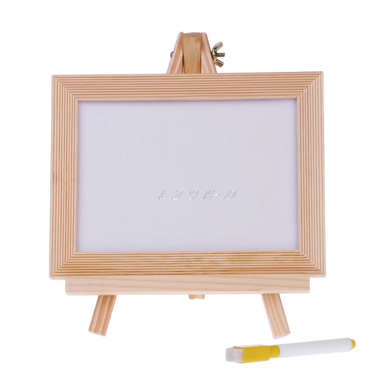 Настольная белая доска деревянная рамка Настольный Мольберт белый маркерная доска белая доска с ручкой школьные принадлежности