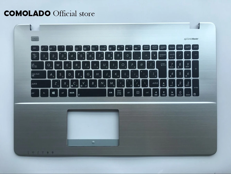 JP Japanese Keyboard For ASUS X750 X750J X750JA X750JB X750JN X750VB Top Cover Upper Case Palmrest Silver keyboard JP Layout