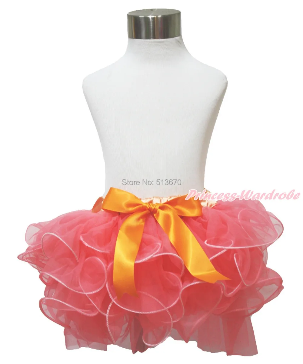 Petitebella Glitter Birthday 4th Black Shirt Dots Orange Petal Skirt Nb-8y
