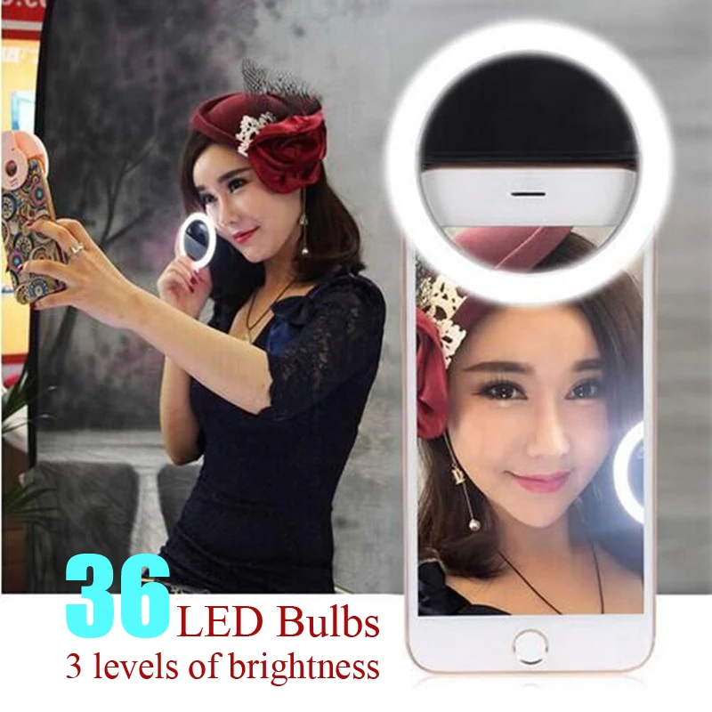 

Selfie Ring Light Flash Led Camera Phone Photography Ring Light Enhancing Photography for Smartphone iPhone7 plus 6 5s Samsung
