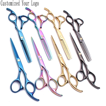 

5.5" 6" JP Stainless Customized Brand Puppy Grooming Scissors Straight Scissors Thinning Shears Pet Scissors Dog Supplies C1005