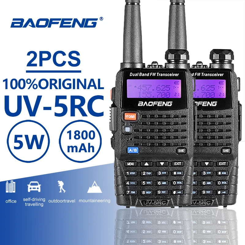 

2pcs Baofeng UV-5RC Handheld Walkie Talkie Baofeng UV 5R Upgraded Radio Amador Portable Walky Talky Professional Ham Radio UV5R