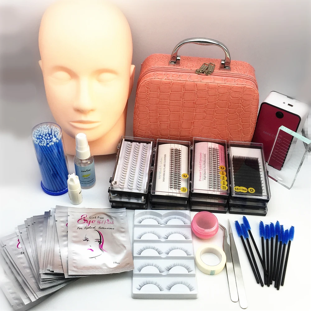 2017 newest eyelashes extension kit for beginning learners 26 kinds of