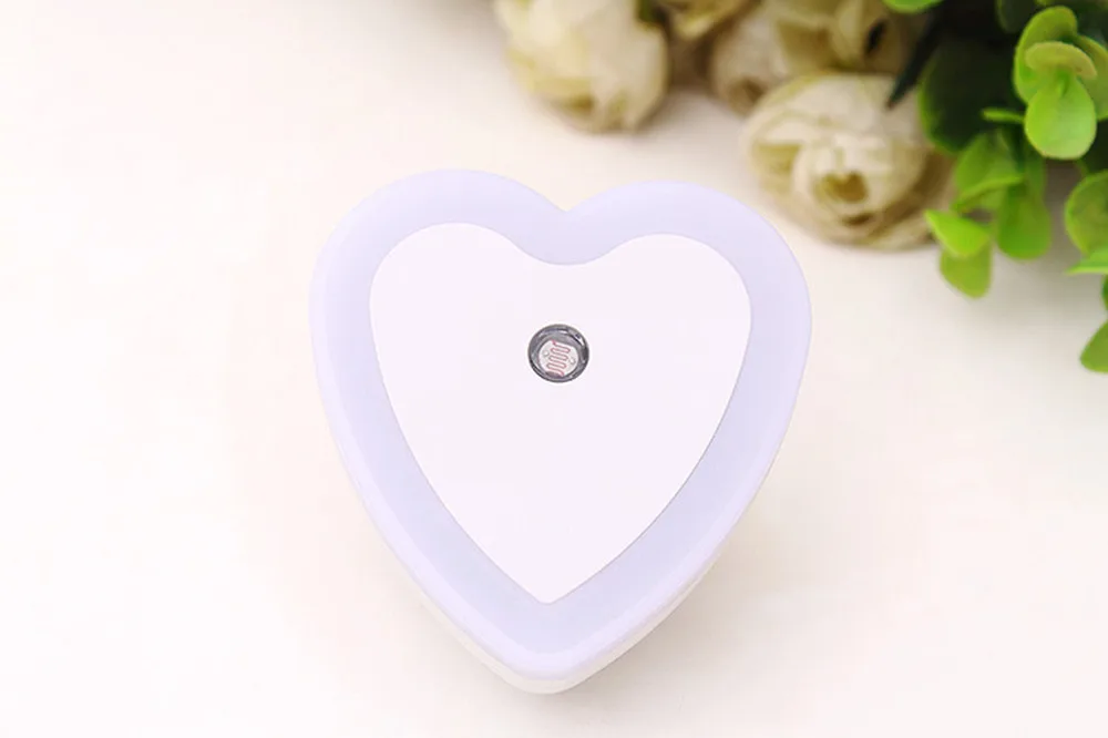 SuperNight Heart AC LED Night Light Intelligent Light Control Sensor Corridor Stairs Bedroom Bedside Toilet Home Decor Wall Lamp (13)