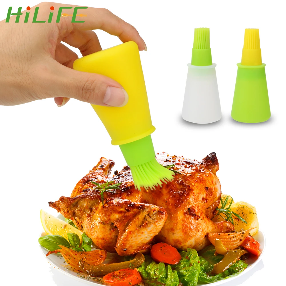 

HILIFE Storage Bottles Silicone Oil Bottle with Brush BBQ Tools for Barbecue Cooking Baking Pancake Kitchen Accessories