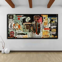 Cuadros Decoracion Painting Notary Jean Michel Basquiat neo expressionism For Graffiti Art Print On Canvas For