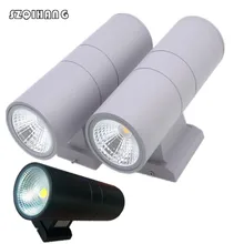 6 шт. 2*5 Вт/2*10 Вт/2*15 Вт/2*20 Вт COB светодиодный настенный светильник двойной светодиодный наружный настенный светильник наружный светодиодный настенный светильник Открытый водонепроницаемый IP65