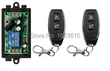 High quality DC 12V 1CH 10A RF Wireless Remote Control Switch teleswitch With 2pcs metal Transmitter For Learning code