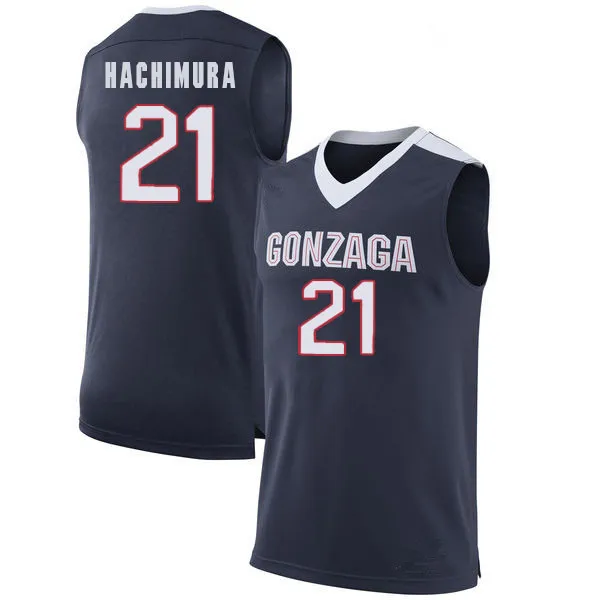 

#21 Rui Hachimura Gonzaga Bulldogs College Mens Basketball Jersey embroidery Stitched Custom Any name and number