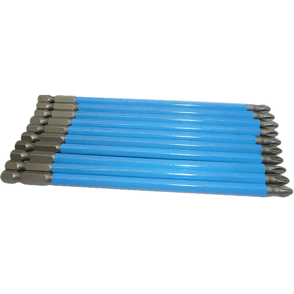 10pc 150mm Electric Screwdriver Drill Bits Ph2 Anti Slip
