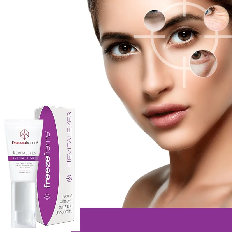 

Freezeframe Peptide Revitaleyes Eye Cream for Puffy Eyes Puffiness Bags Dark Circles Deep Wrinkles Eye Care Problems Treatment