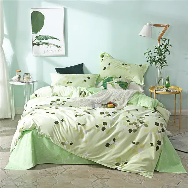 2 Pcs Bedding Set Aloe Cotton Queen King Full Twin SizeQuilt Cover/Duvet Cover/comforter Cover+1 Pcs Pillowcase Bedroom - Цвет: L