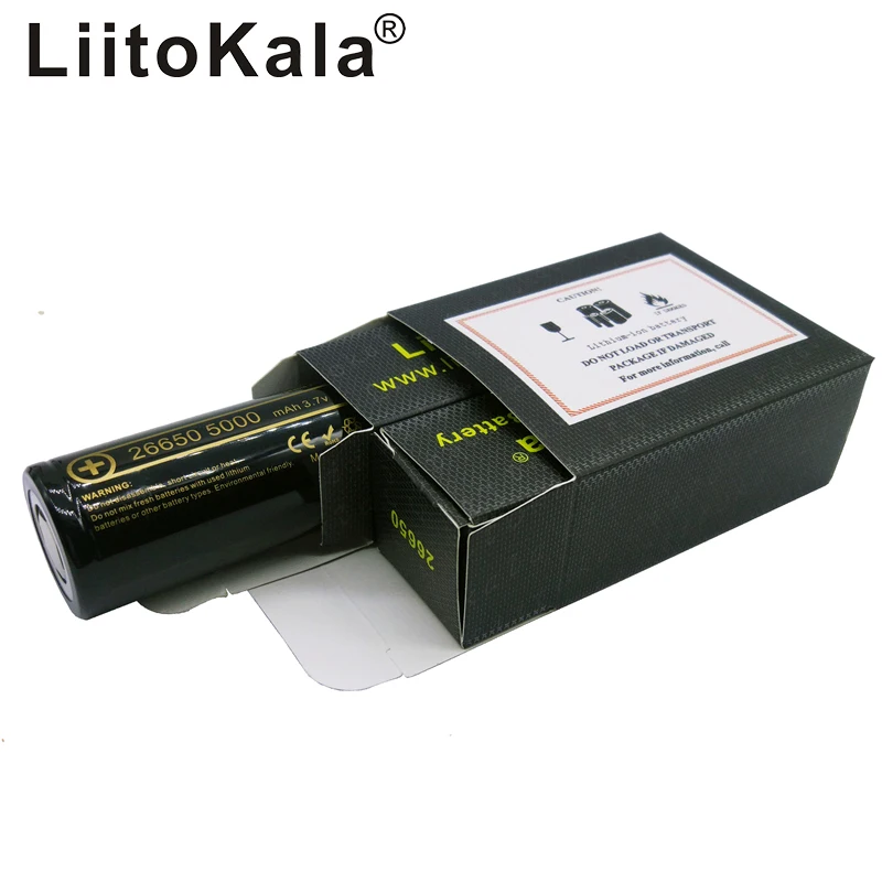 

Liitokala 100% original lii-50A 5000mAh rechargeable lithium battery 26650 INR26650 20A flashlight / microphone battery