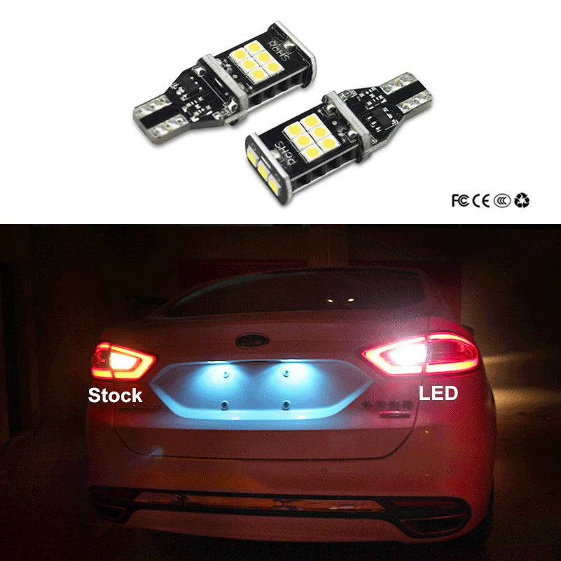 2x T15 1156 3156 7440 7443 Canbus LED Car Back Up Reverse Light For