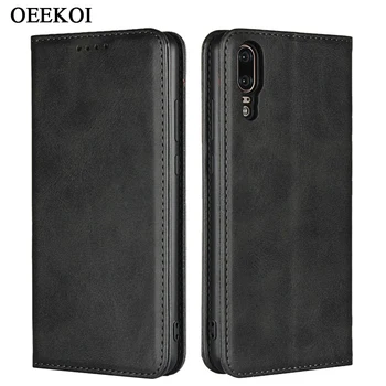 

OEEKOI Calf Stripe Magnetic Snap Wallet Leather Case for Huawei Mate 20 Pro/Maimang 7/P20/Maimang 6/Enjoy 7S/P20 Lite/P20 Pro