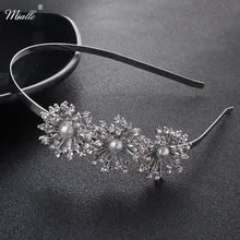 Miallo модный австрийский Кристал женские свадебные диадемы искусственный жемчуг металлический сплав волосы украшения для волос аксессуары для невесты