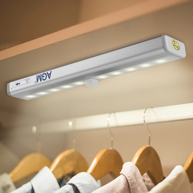 10 LEDs Motion Sensor Night Light 4*AAA Battery Powered Wireless LED