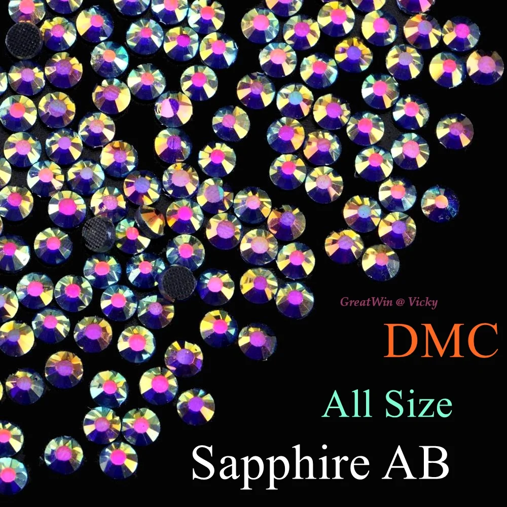 

Sapphire AB DMC Hotfix Rhinestones Bright Glass 1440pcs/pack For Garment Accessories SS6 SS10 SS16 SS20 High Quality!