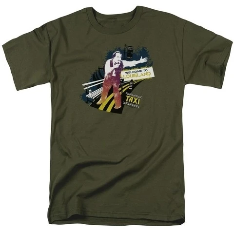 Trevco Taxi-Louieland - Short Sleeve Adult 18-1 Tee - Military Green 2X