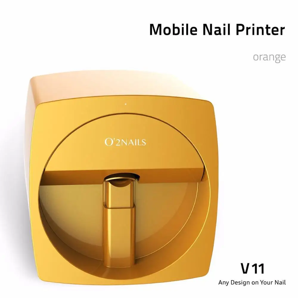 O2NAILS автоматическая живопись ногтей легко все-Интеллектуальные 3D принтеры для маникюра Wifi принтер для ногтей оборудование для маникюра - Цвет: Orange