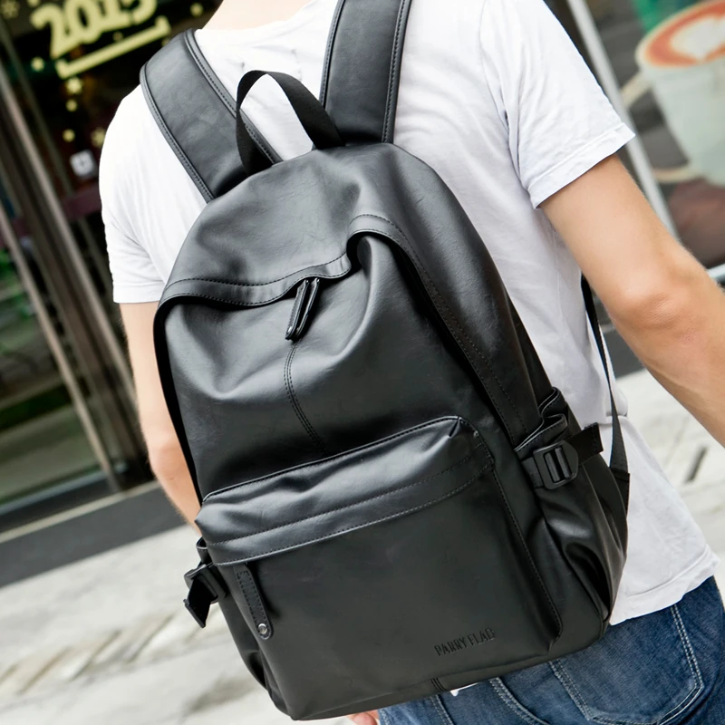 

ETN BAG hot sale brand good quality man fashion PU leather backpack male casual travel bags student school bag