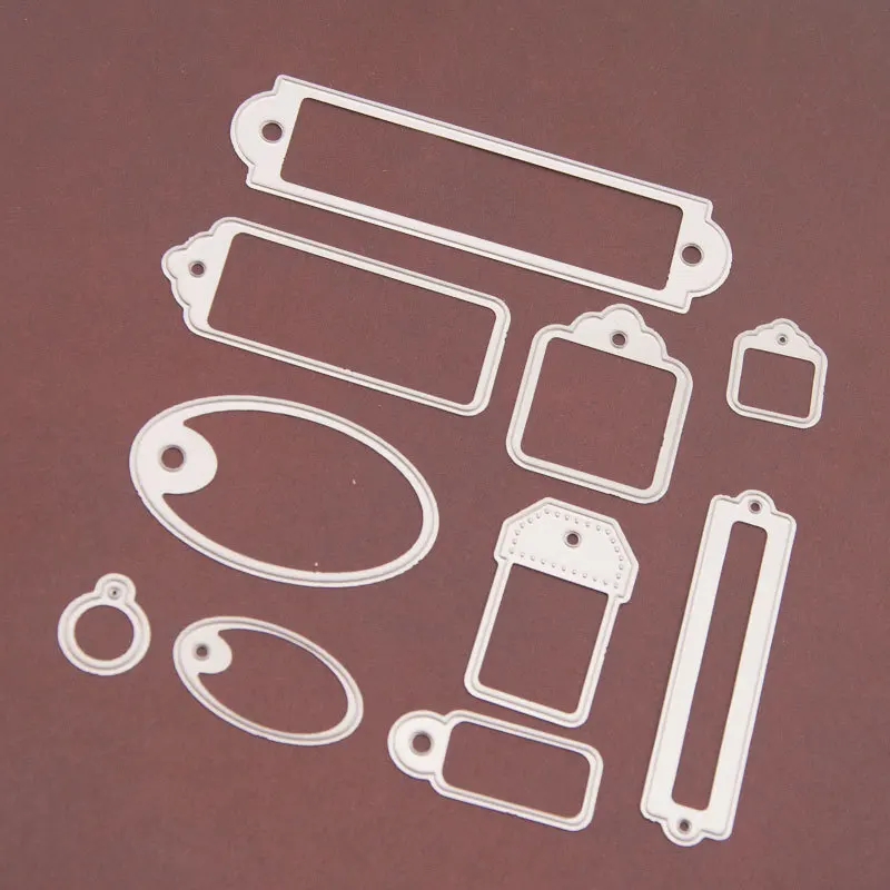 

10Pcs Lable Tag Metal Cutting Dies for DIY Scrapbooking Photo Album Embossing Folder Maker Paper Card Template Stencils Craft