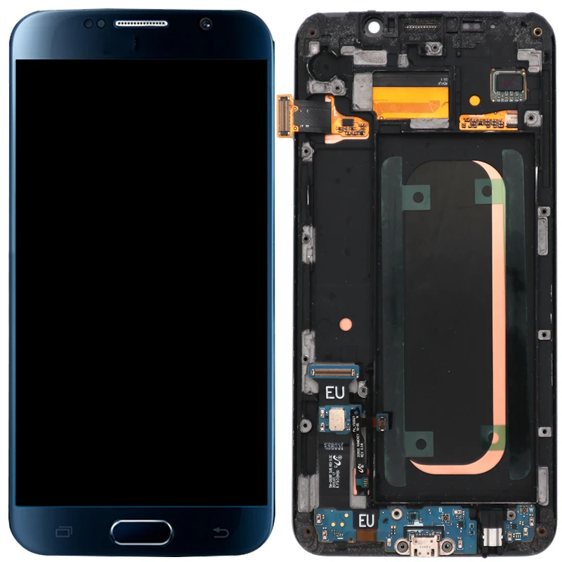 Супер AMOLED ЖК для samsung Galaxy S6 ЖК-экран с рамкой SM-G920F ЖК-дисплей кодирующий преобразователь сенсорного экрана в сборе