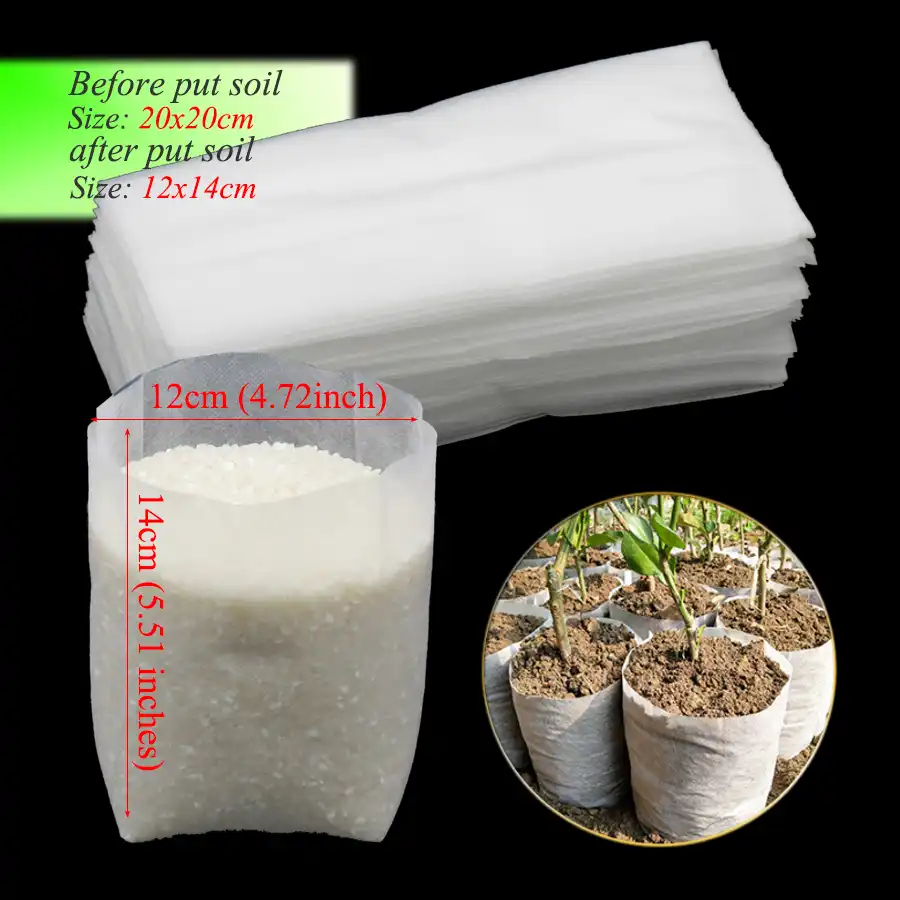 Different Sizes Biodegradable Non woven Nursery Bags Plant Grow Bags