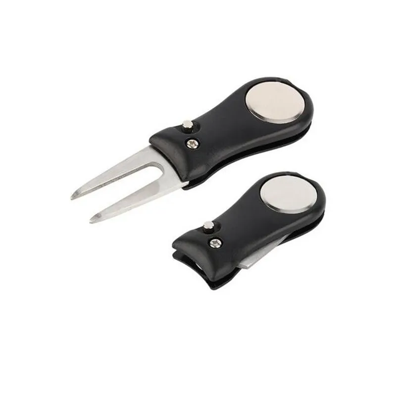 1Pc Steel Golf Divot Repair Switchblade Tool Pitch Groove Cleaner Golf