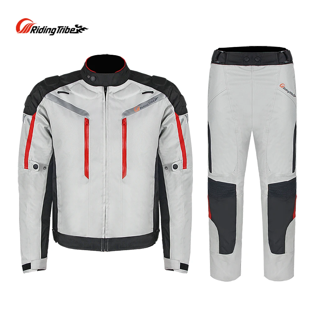 

Riding Tribe Professional Moto Safety Combination Motorcycle Jacket Pants Suit Winter Waterproof Racing Clothing 4 Season JK-40A