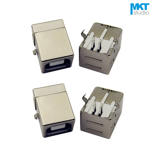 

10Pcs Sample B Type Right Angle Female USB PCB Connector Socket Jack Plug With White Plastic Part