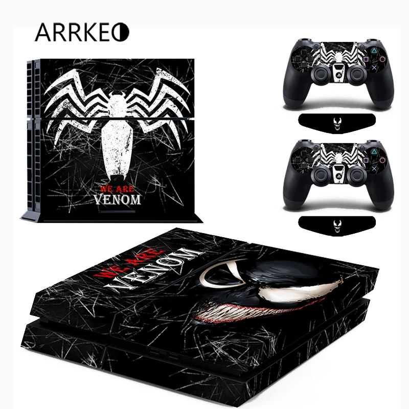 

ARRKEO We Are Venom Cover Decal PS4 Skin Sticker Accessories for Sony PlayStation 4 Console & 2 Controller Skins Christmas Gift