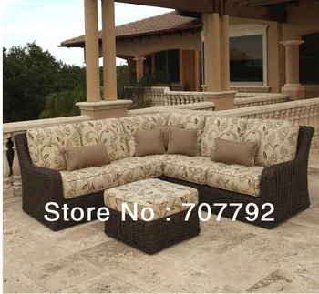 

Resin Round Wicker Sofa Patio Furniture Lounge Seating Garden Sofa