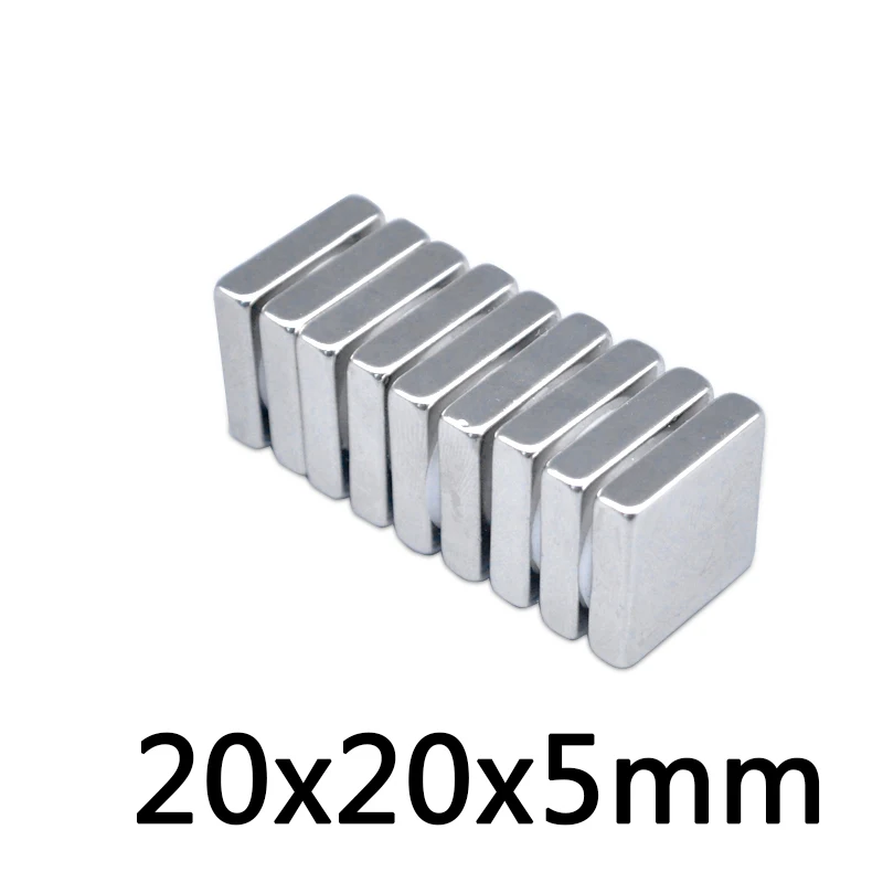 

3pcs 20x20x5 mm N35 Strong Square NdFeB Rare Earth Magnet 20*20*5 mm Neodymium Magnets 20mm x 20mm x 5mm