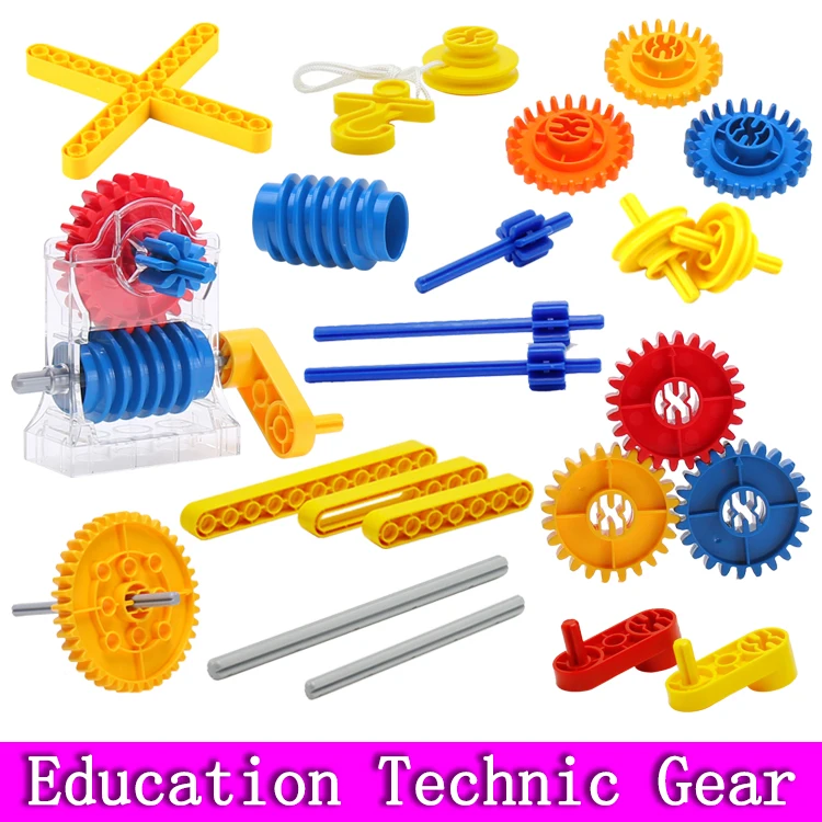 

Large Bricks Big Building Blocks Technic Partis Gear Rod Axis Compatible leogoINGly Duploe Accessory Kids DIY Toys for children