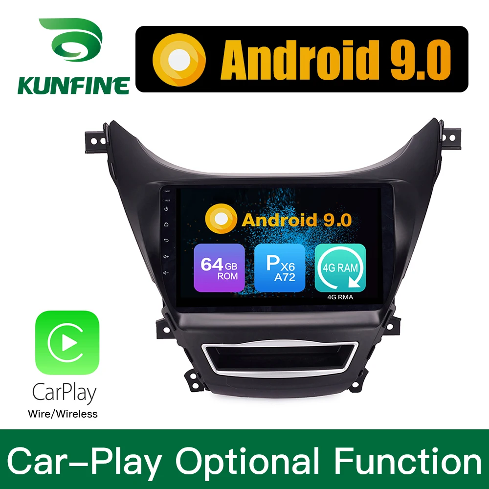 

Android 9.0 Ram 4G Rom 64G PX6 Cortex A72 Car DVD GPS Multimedia Player Car Stereo For Hyundai Elantra MD 2012 Radio Headunit